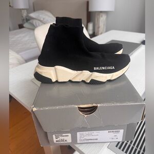 Balenciaga Black and White Sock Sneakers